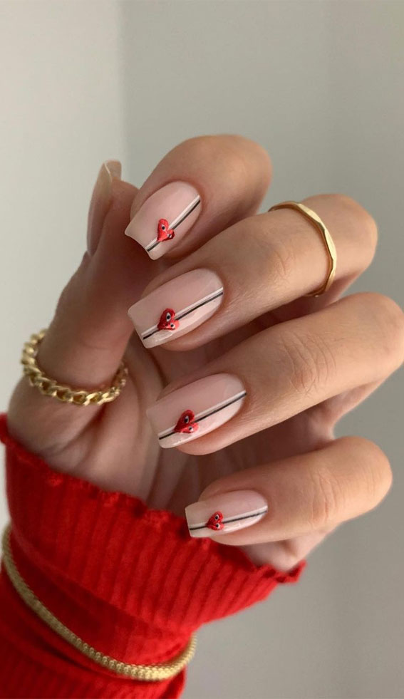 Red Heart Nails Best Valentines Day Nail Designs 2021