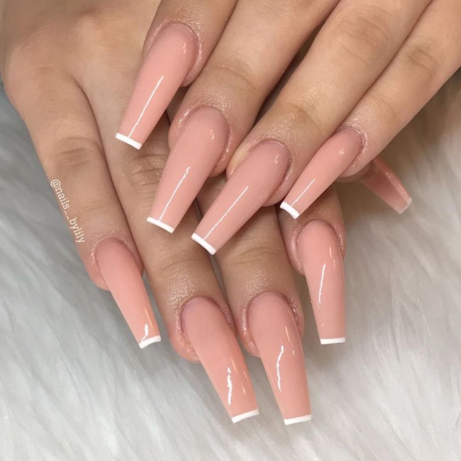 Nude Acrylic Nail Art Designs Soft Glam