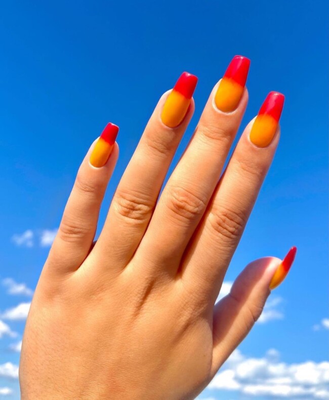 27 Best Summer Nail Colors — Orange and Red Nails