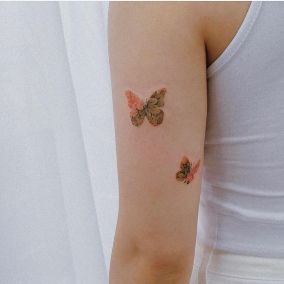 40 Beautiful Butterfly Tattoo Ideas Vintage Flower Pattern Butterfly