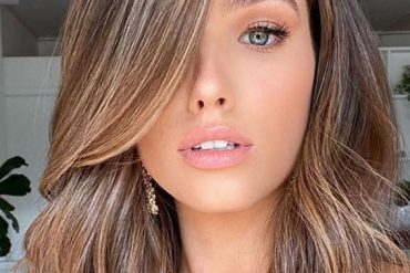 brown hair with copper highlights, balayage hair color, brown hair, brown hair color ideas, lob hair cut