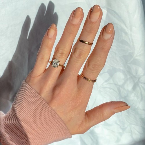 16+ Nude Nails That’re elegant and timeless : Nude Tip Nails