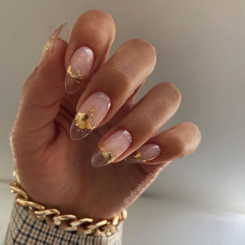 light pink nails, light pink nails with clear tips, clear tip nails, clear french tip nails