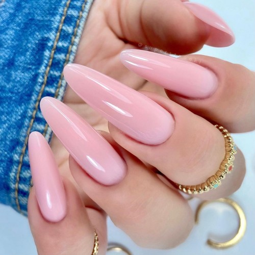 11 Simple Baby Pink Nails That're So Trendy | Natural Nail Ideas