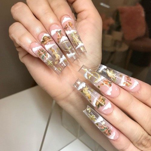 17+ Clear Nails For Any Season : Clear Nails Baby Angel