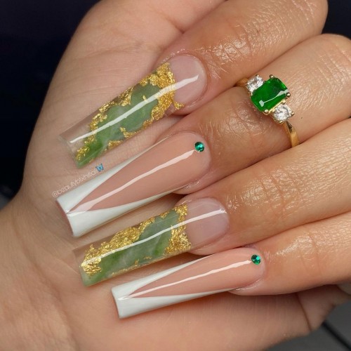 encapsulated nails, gel encapsulated nails, encapsulated nails designs, encapsulated nail art acrylic, encapsulated butterfly nails, gold foil and marble nails, encapsulated nails ideas, glitter encapsulated nails