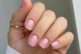 pretty natural nails colored tips, short natural nails, natural look nails, short natural nails designs, natural nail ideas 2020, natural nail designs 2021, natural nailsacrylic, short natural nails manicure, natural nail designs 2021, beautiful natural nails,  short natural nails ideas