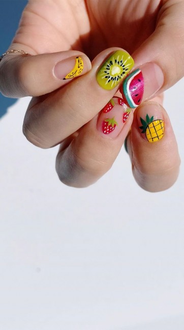 31+ Trendy Summer Nails to Make You Shine : Fruity Nails