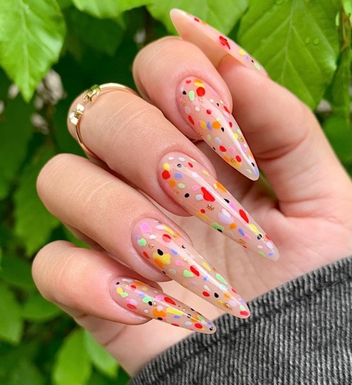 stiletto nails, summer nail ideas 2021, summer nail trends 2021, summer nails, short summer nails 2021, summer manicure ideas, bright summer nails 2021, summer nail designs 2021, nail designs for summer, summer nail art 2021, acrylic nail designs for summer