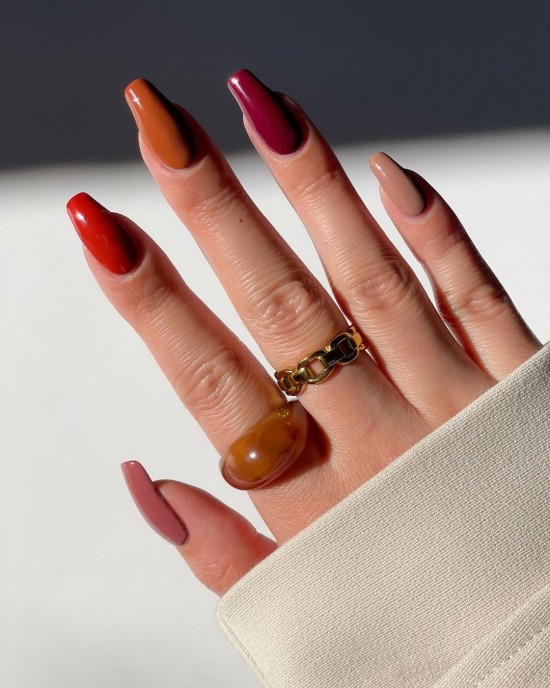 Different Fall Color Nails — Fall Nail Art Designs of 2021