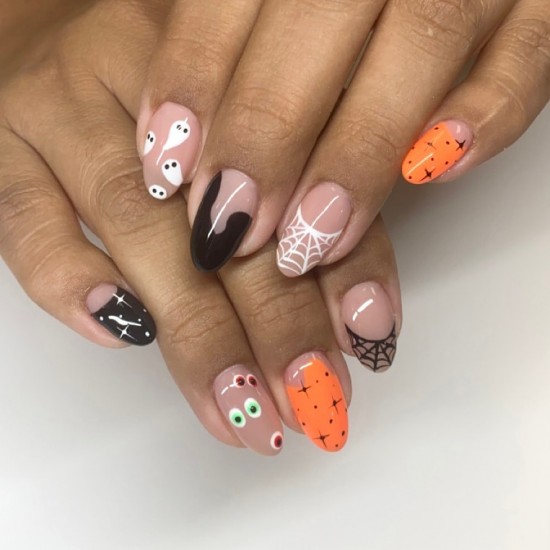 Mix and Match Spooky Halloween Nails