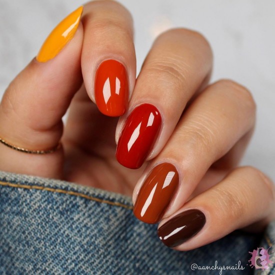 20 Cute Autumn Nails 2021 — Different Colour Fall Nails