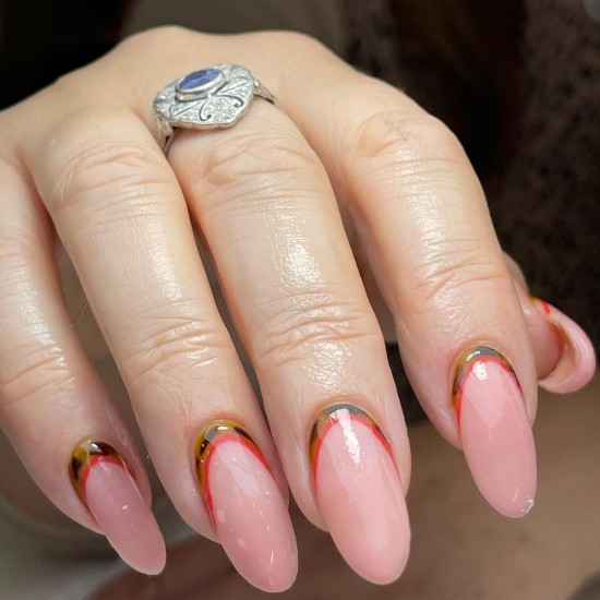 20 Reverse French Manicure Ideas That Are So Cute — Tortie cuffed French