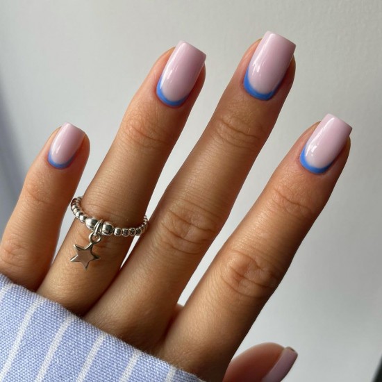 20 Reverse French Manicure Ideas That Are So Cute — Blue Cuff Nails