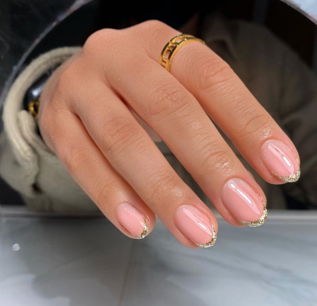 glitter tip nude nails, nude nails with glitter, nude nail designs 2021, nude and white nail designs, short nude nails, neutral color nail designs, long nude nails, neutral nail designs 2021, nude acrylic nails, nude and silver nails, nude nails with diamonds, nude nails with design, beige nails with glitter