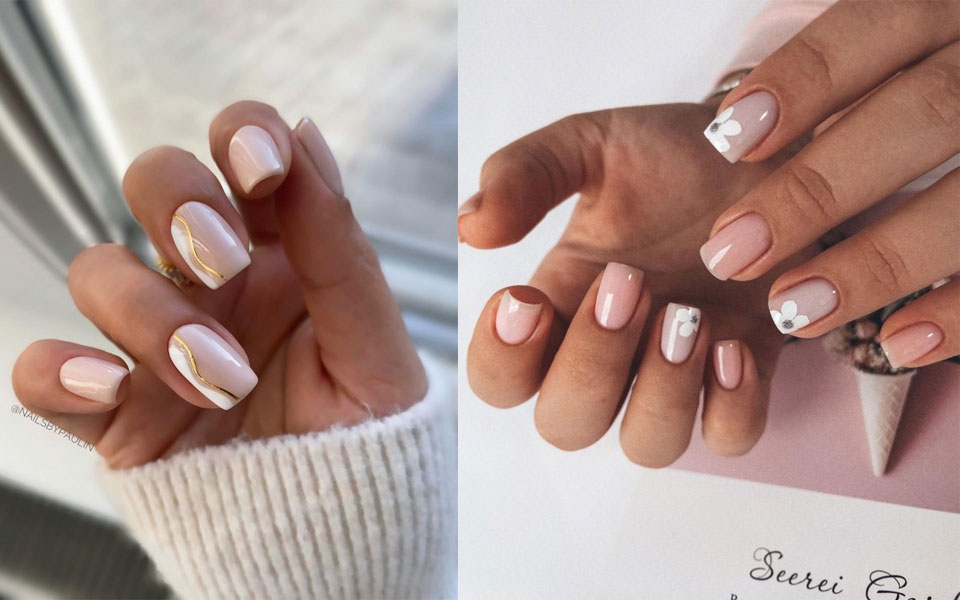 30 Nude Nails with Design For Every Taste