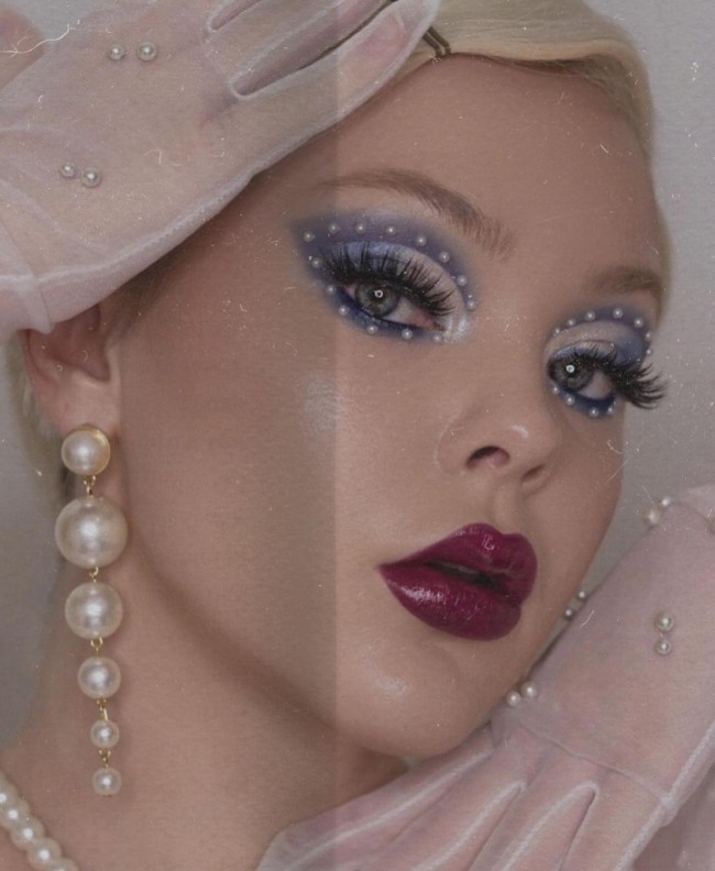 Makeup Looks to Recreate – Blue grey with pearls