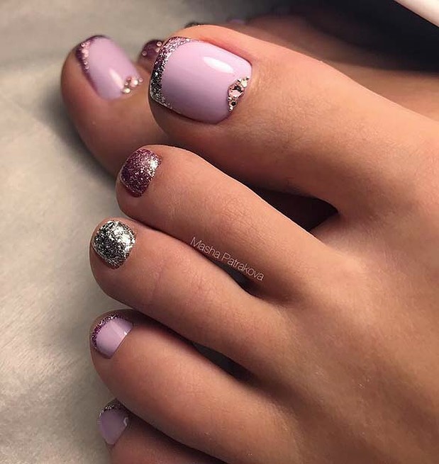 100 Pedicure Colors & Design Ideas — 19