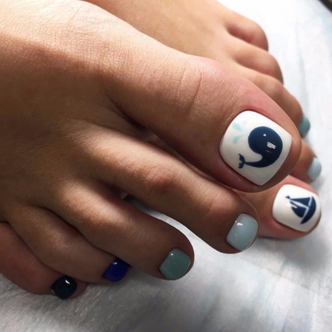 100 Pedicure Colors & Design Ideas — 98