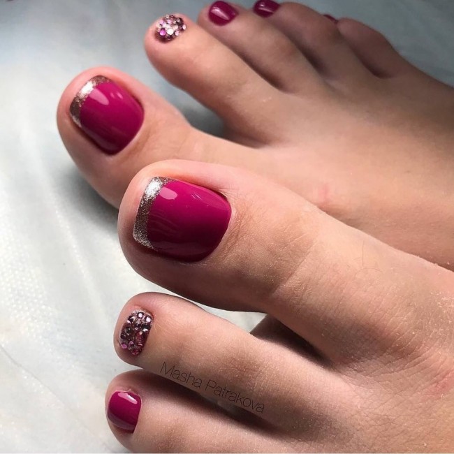 100 Pedicure Colors & Design Ideas — 59