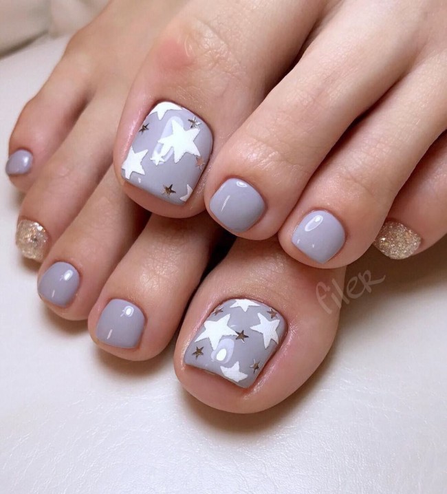 100 Pedicure Colors & Design Ideas — 46