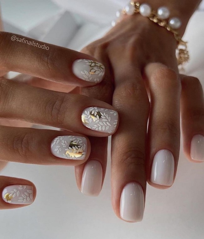 70 Spring Nail Designs 2022 That You Should Try — White Short Nail Art