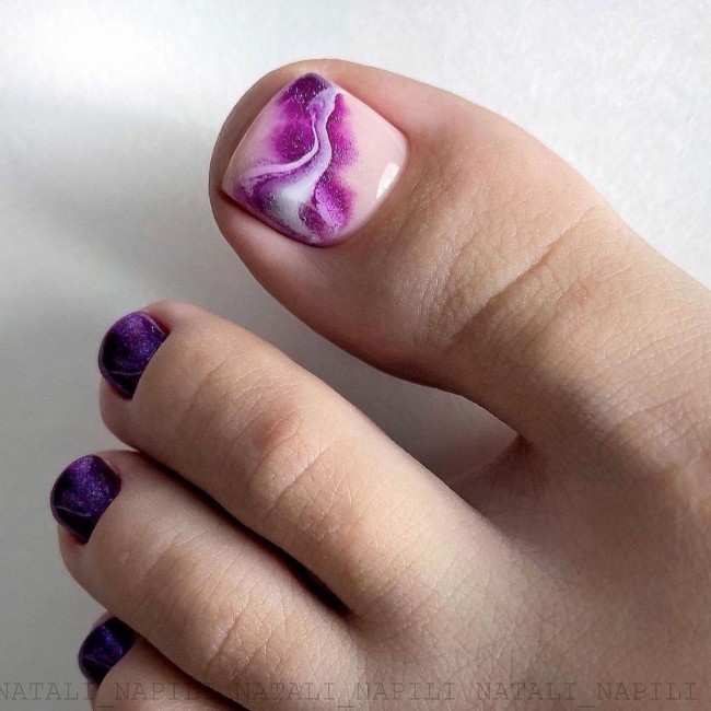 100 Pedicure Colors & Design Ideas — 62