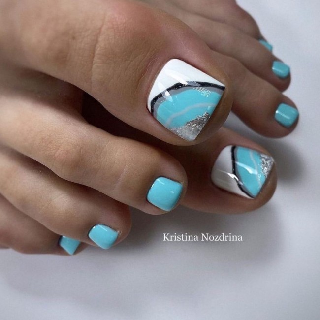 100 Pedicure Colors & Design Ideas — 70