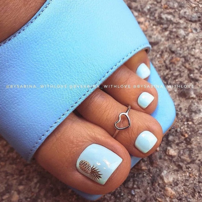 100 Pedicure Colors & Design Ideas — 95