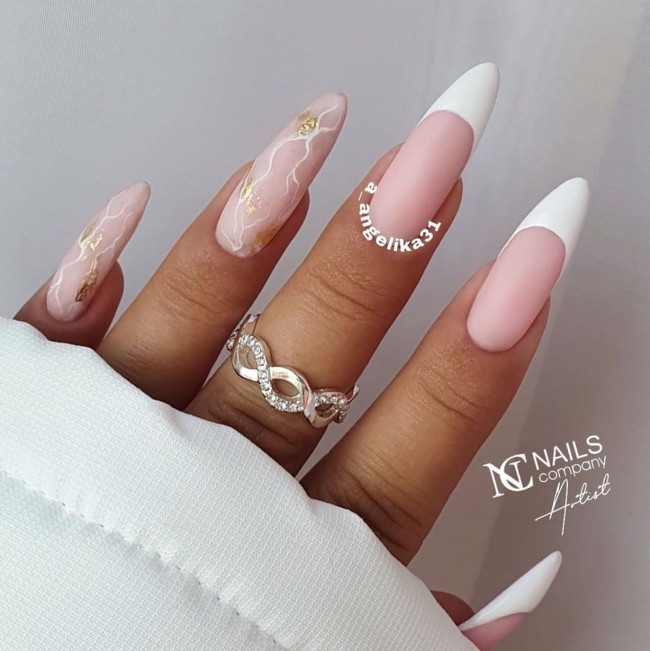 65 Stylish Ways To Wear Nude Nails — Marble & Matte Nude French Tips