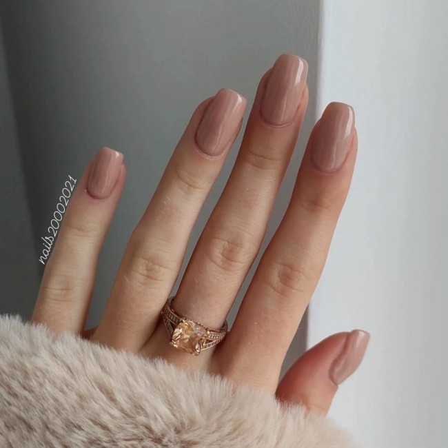 65 Stylish Ways To Wear Nude Nails — Simple Nude Nail Polish Color