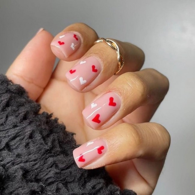 72 Cutest Valentine’s Day Manicure Ideas — Simple Valentine’s Day Short Nails