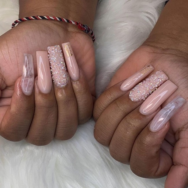 Nude Acrylic Nail Art Designs — 4