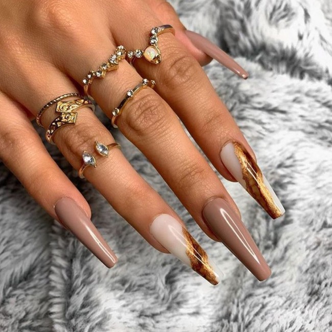 Nude Acrylic Nail Art Designs — Mix and Match Nails