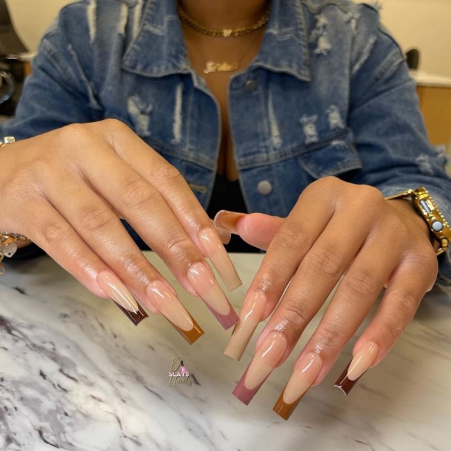 Nude Acrylic Nail Art Designs — Different Color Nude Nails