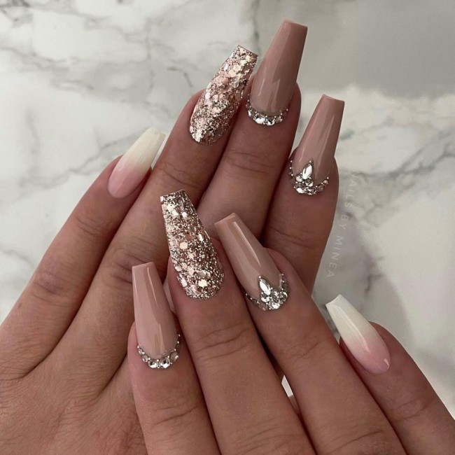 Nude Acrylic Nail Art Designs — Glam Nails