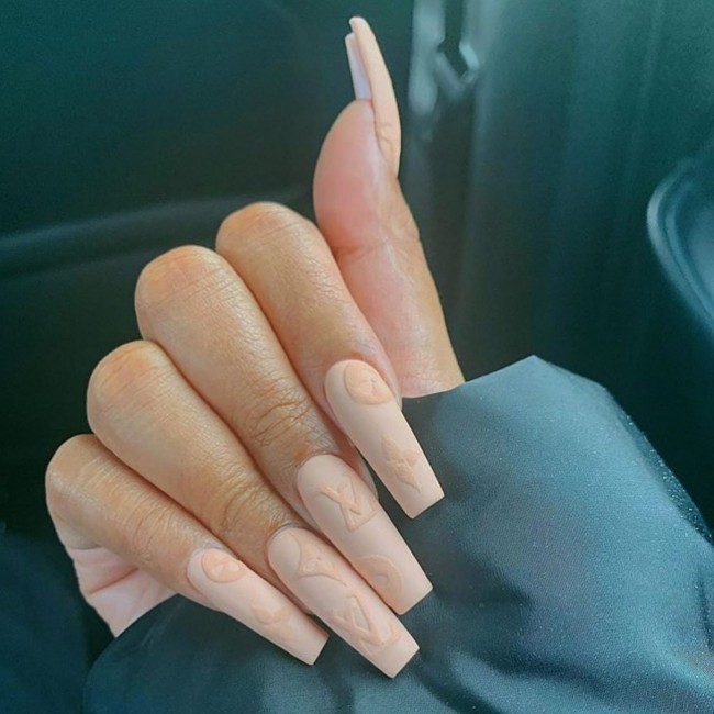 Nude Acrylic Nail Art Designs — 40