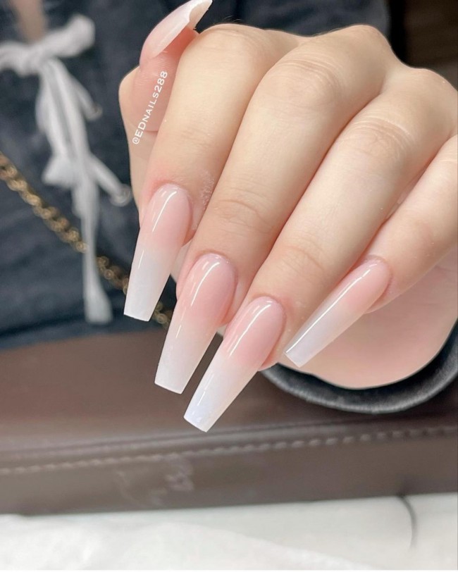 Nude Acrylic Nail Art Designs — Ombre Nude Nails