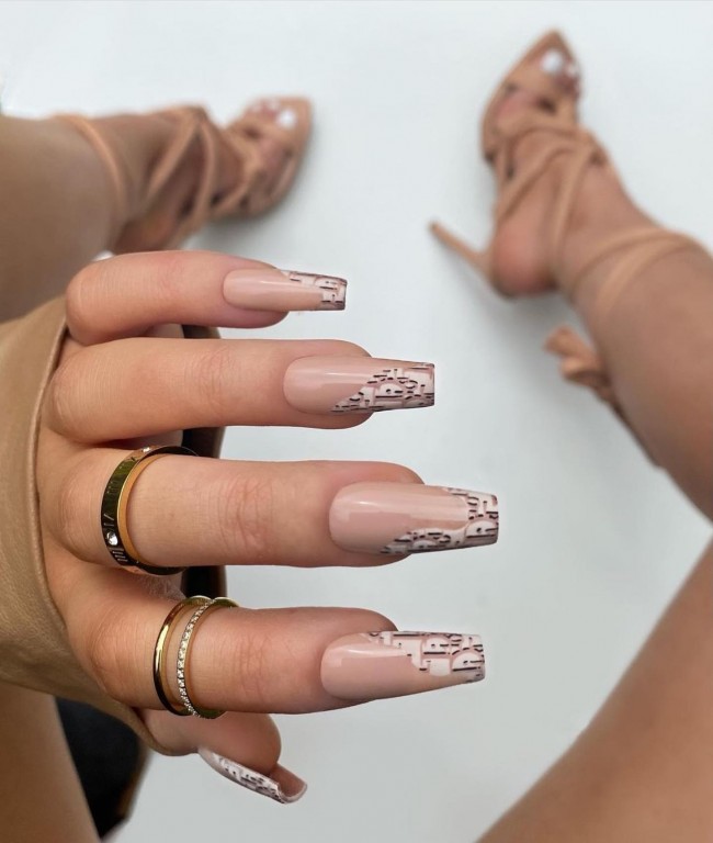 dior nails, dior nail designs, acrylic nail art designs, dior acrylic nails, dior nails designs 2022, dior french manicure, designer nail art designs, designer nails, designer inspired nail art, branded nail art designs, designer nails 2022, luxury brand nails