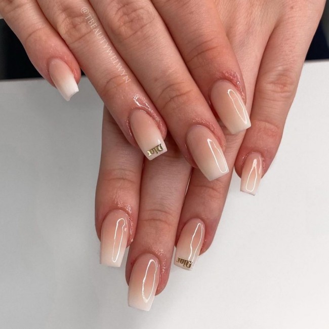 50+ Best Dior Inspired Nail Art Ideas — Dior Tip Nude Ombre Nails