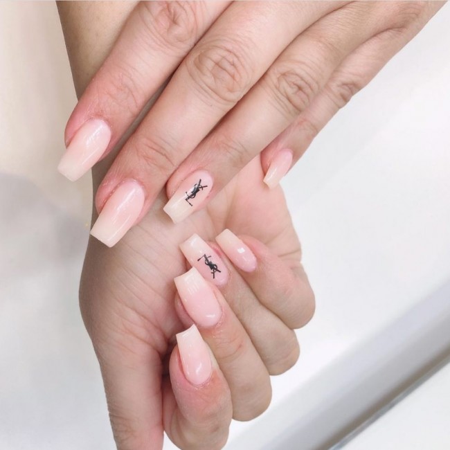 70+ Designer Brand Nail Art Ideas — Pink Louis Vuitton Nails