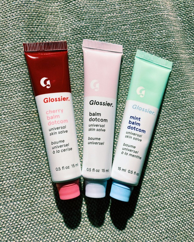 Glossier Balm Dotcom, Cherry Balm & Mint Balm Dotcom