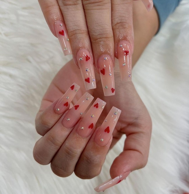 mix and match valentines nails, glam nail art designs, glamorous nails, nail designs 2022, acrylic nails 2022, glitter nails 2022, valentines day nails 2022, glamorous nails designs, nail art designs 2022