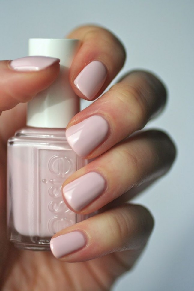 40+ Beautiful Nail Polish Colors  — Pale Nude Pink Essie