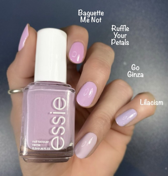 40+ Beautiful Nail Polish Colors  — Pastel Purple Essie 4 Shades