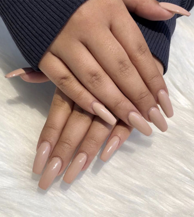 Nude Acrylic Nail Art Designs — 66