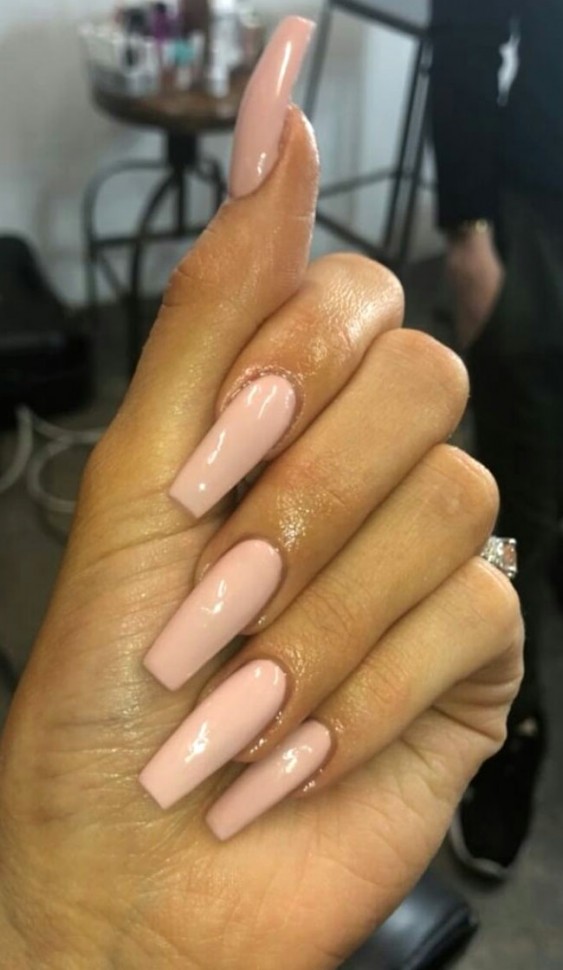 Nude Acrylic Nail Art Designs — Kylie Inspired Nude Nails