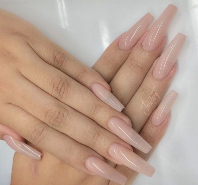 Nude Acrylic Nail Art Designs — 67