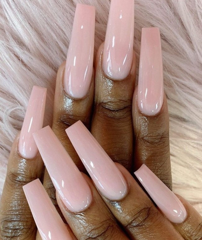 Nude Acrylic Nail Art Designs — 68