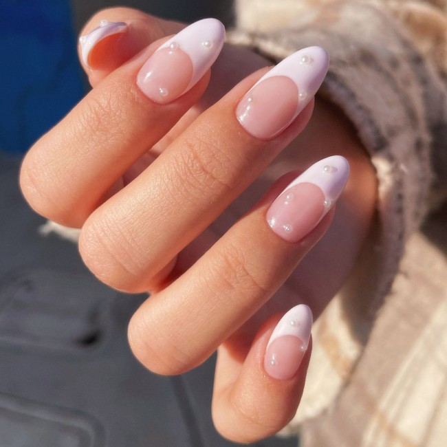 50+ Pearl Nail Art That Are Super Pretty — French Mani with a Modern Twist